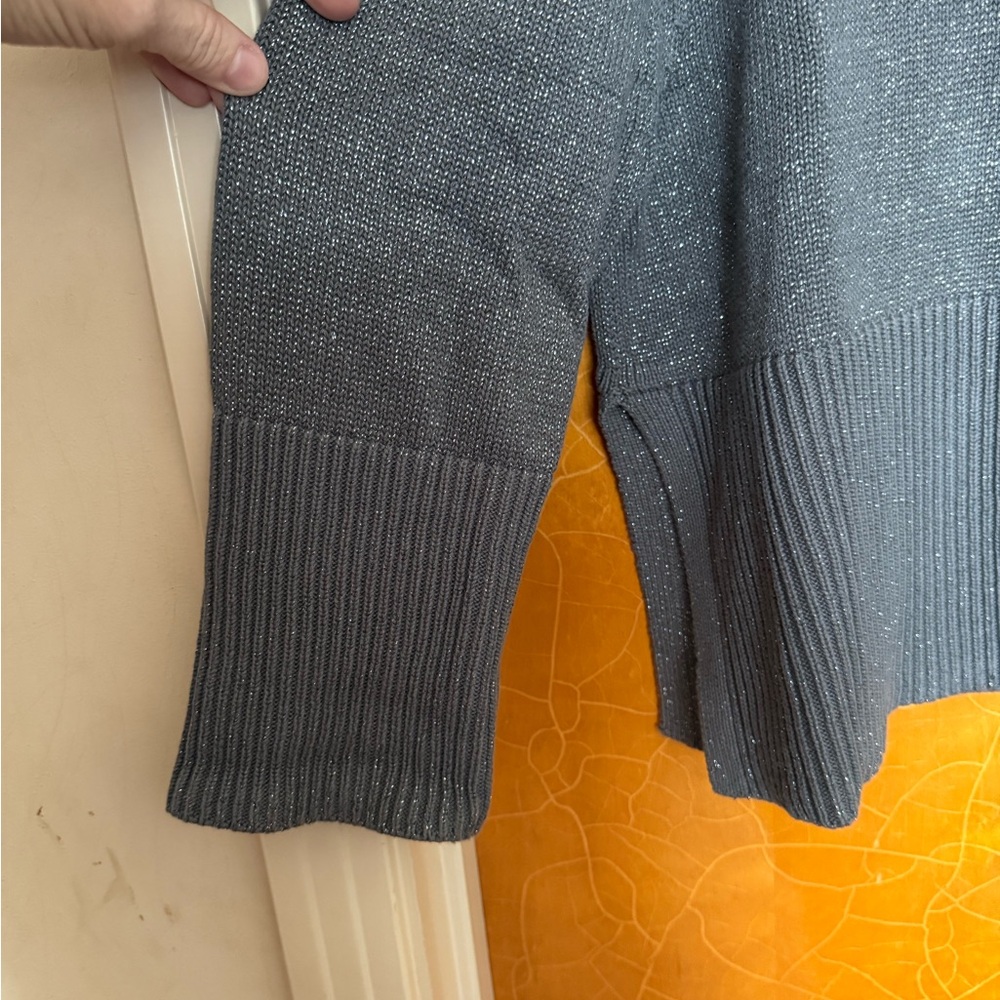 Gray/Silver Turtleneck Gap Sweater - image 3